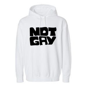 Not Gay But I Love You Straight Hetero Meaningful Gift Garment-Dyed Fleece Hoodie