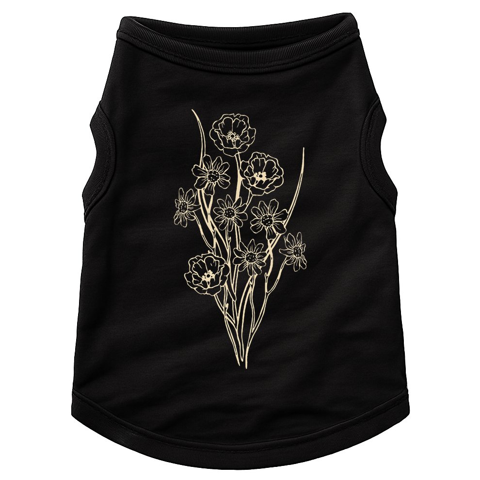 Naturalist Graphic Botanical Plant Boho Flower Wildflower Doggie Tank