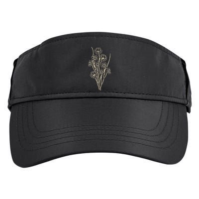 Naturalist Graphic Botanical Plant Boho Flower Wildflower Adult Drive Performance Visor