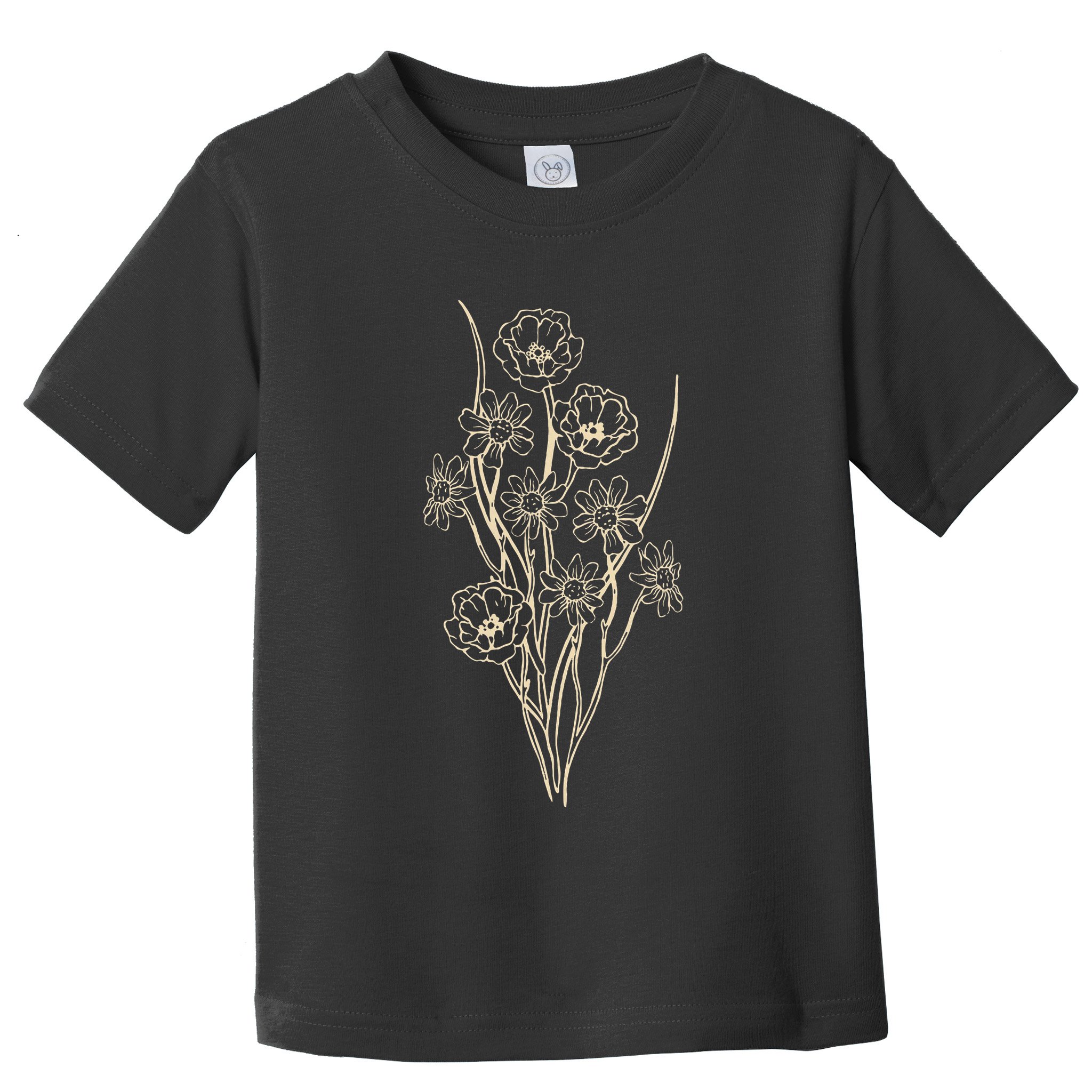 Naturalist Graphic Botanical Plant Boho Flower Wildflower Toddler T-Shirt
