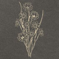 Naturalist Graphic Botanical Plant Boho Flower Wildflower Cotton Canvas Backpack