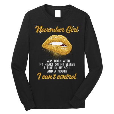 November Girl Birthday Gift Long Sleeve Shirt