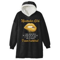 November Girl Birthday Gift Hooded Wearable Blanket