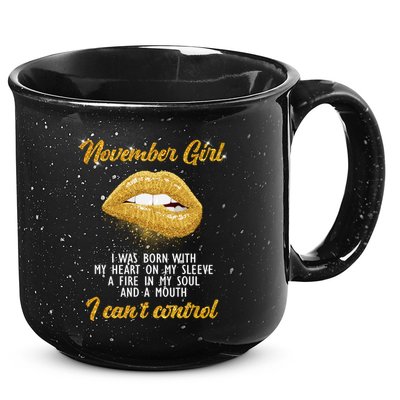 November Girl Birthday Gift 15oz Campfire Ceramic Mug