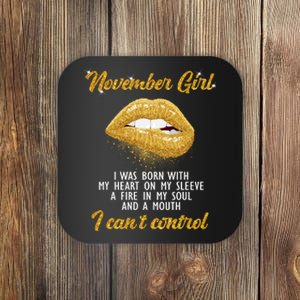 November Girl Birthday Gift Coaster