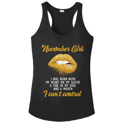 November Girl Birthday Gift Ladies PosiCharge Competitor Racerback Tank