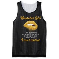 November Girl Birthday Gift Mesh Reversible Basketball Jersey Tank