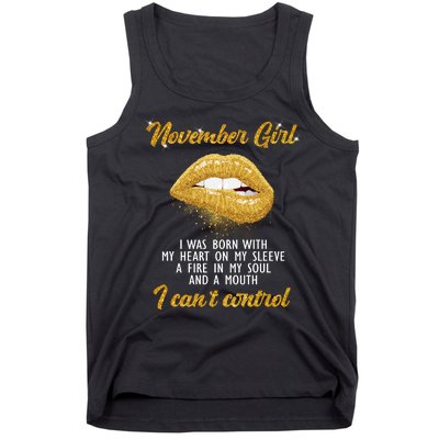 November Girl Birthday Gift Tank Top