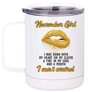 November Girl Birthday Gift 12 oz Stainless Steel Tumbler Cup