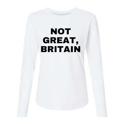 Not Great Britain Womens Cotton Relaxed Long Sleeve T-Shirt