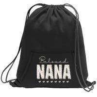 Nana Grandma Christmas Grandparents Baby Announcement Sweatshirt Cinch Pack Bag