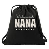 Nana Grandma Christmas Grandparents Baby Announcement Drawstring Bag