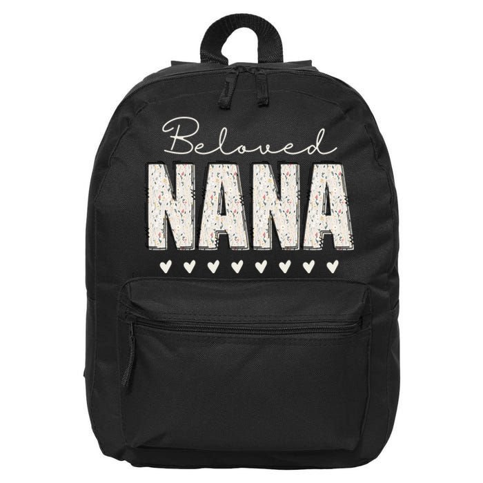 Nana Grandma Christmas Grandparents Baby Announcement 16 in Basic Backpack