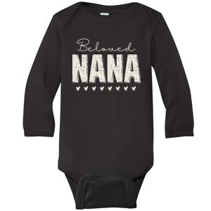 Nana Grandma Christmas Grandparents Baby Announcement Baby Long Sleeve Bodysuit