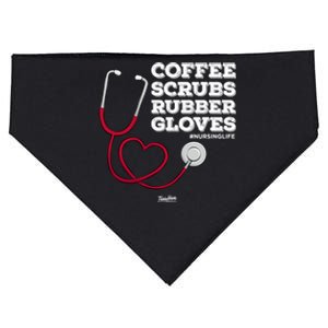 Nurse Gift Coffee Scrubs Rubber Gloves Gift USA-Made Doggie Bandana