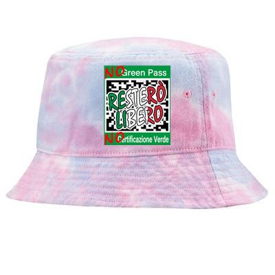 No Green Certification No Green Pass I Will Stay Free Gift Tie-Dyed Bucket Hat