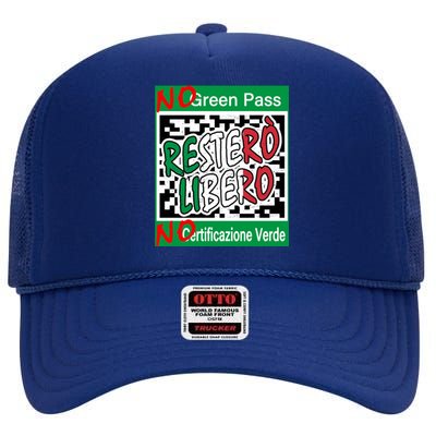 No Green Certification No Green Pass I Will Stay Free Gift High Crown Mesh Back Trucker Hat