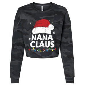 Nana Grandma Claus Christmas Lights Matching Family Pajama Meaningful Gift Cropped Pullover Crew