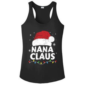 Nana Grandma Claus Christmas Lights Matching Family Pajama Meaningful Gift Ladies PosiCharge Competitor Racerback Tank