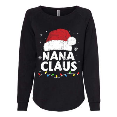 Nana Grandma Claus Christmas Lights Matching Family Pajama Meaningful Gift Womens California Wash Sweatshirt