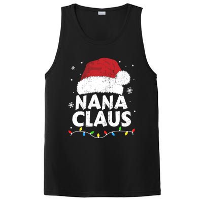 Nana Grandma Claus Christmas Lights Matching Family Pajama Meaningful Gift PosiCharge Competitor Tank