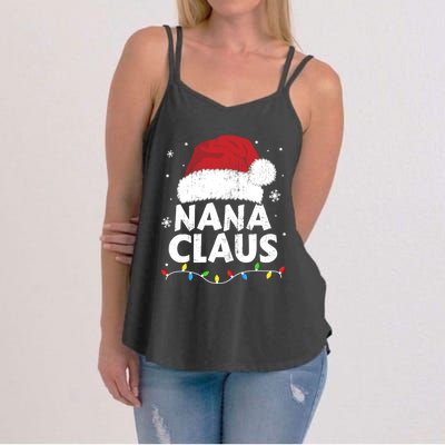 Nana Grandma Claus Christmas Lights Matching Family Pajama Meaningful Gift Women's Strappy Tank