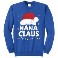 Nana Grandma Claus Christmas Lights Matching Family Pajama Meaningful Gift Sweatshirt