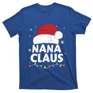 Nana Grandma Claus Christmas Lights Matching Family Pajama Meaningful Gift T-Shirt