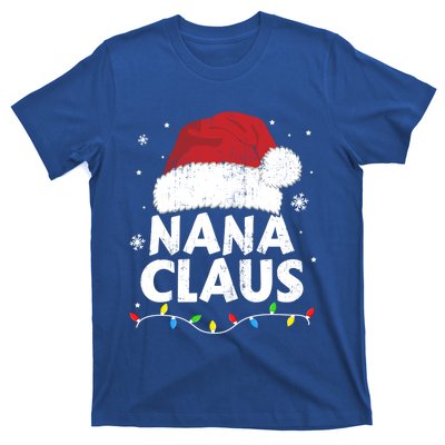 Nana Grandma Claus Christmas Lights Matching Family Pajama Meaningful Gift T-Shirt