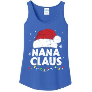 Nana Grandma Claus Christmas Lights Matching Family Pajama Meaningful Gift Ladies Essential Tank