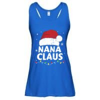 Nana Grandma Claus Christmas Lights Matching Family Pajama Meaningful Gift Ladies Essential Flowy Tank