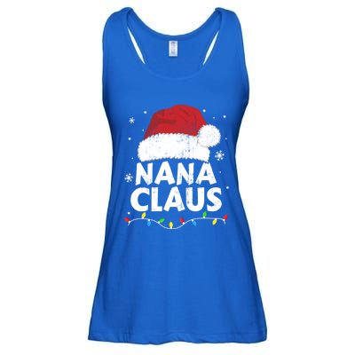 Nana Grandma Claus Christmas Lights Matching Family Pajama Meaningful Gift Ladies Essential Flowy Tank