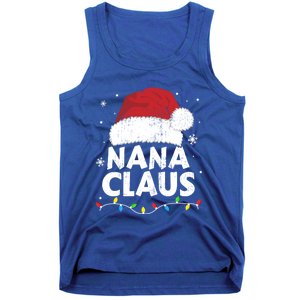 Nana Grandma Claus Christmas Lights Matching Family Pajama Meaningful Gift Tank Top