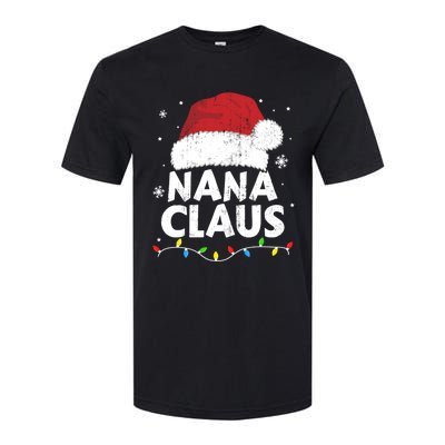 Nana Grandma Claus Christmas Lights Matching Family Pajama Meaningful Gift Softstyle CVC T-Shirt