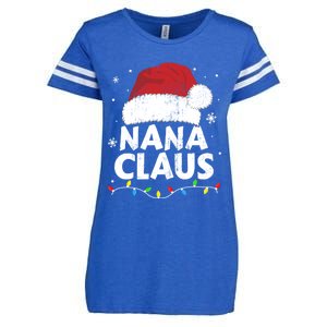 Nana Grandma Claus Christmas Lights Matching Family Pajama Meaningful Gift Enza Ladies Jersey Football T-Shirt