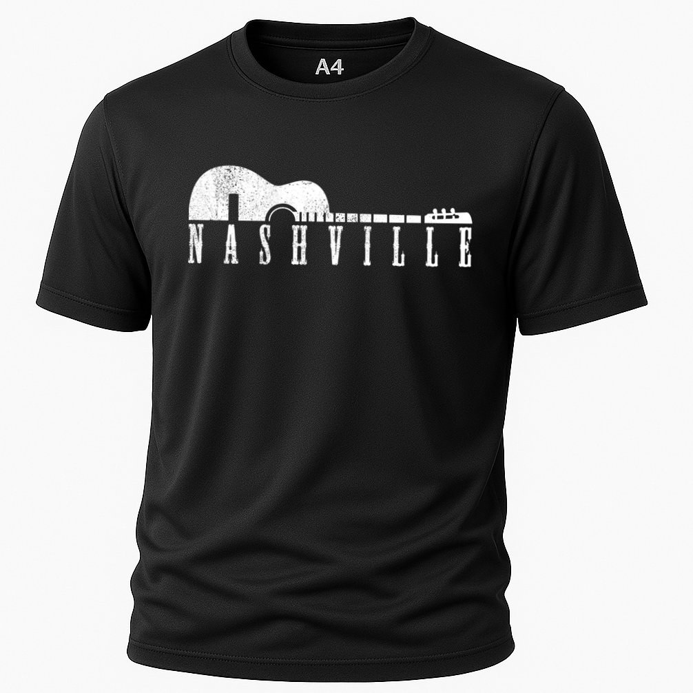 Nashville Guitar Cool Gift Tennessee Country Music City Souvenir Gift Cooling Performance Crew T-Shirt