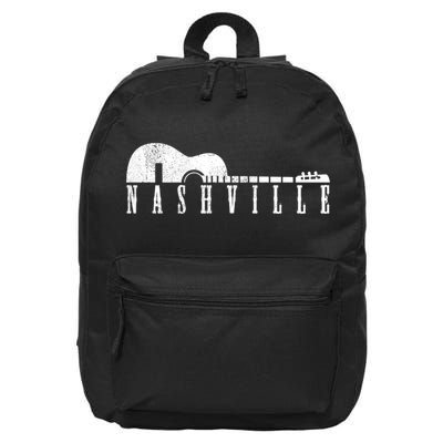 Nashville Guitar Cool Gift Tennessee Country Music City Souvenir Gift 16 in Basic Backpack
