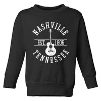 Nashville Gift Country Music City Guitar Gift Toddler Sweatshirt