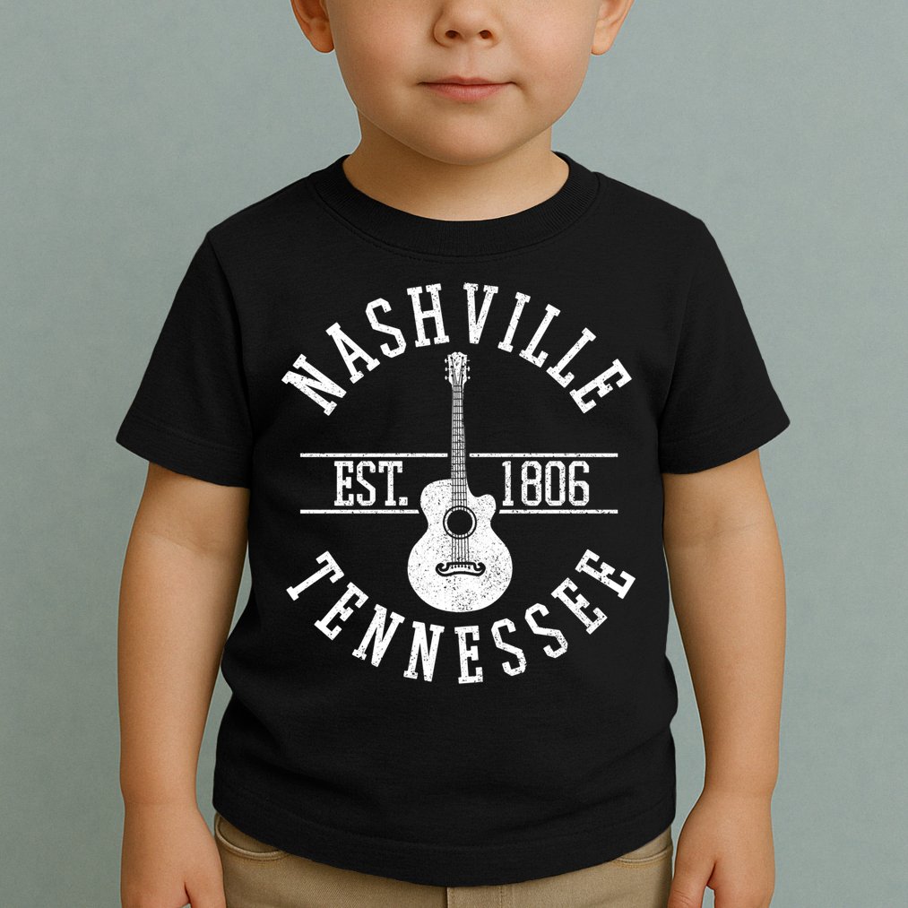 Nashville Gift Country Music City Guitar Gift Toddler T-Shirt