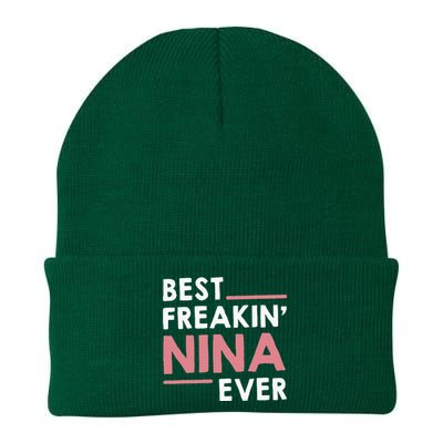 Nina Grandma Cute Best Freakin Nina Ever Knit Cap Winter Beanie