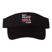 Nina Grandma Cute Best Freakin Nina Ever Valucap Bio-Washed Visor