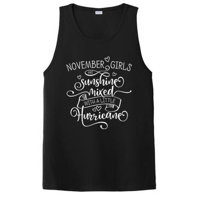 November Girl Cute Gift Sunshine Mixed With A Little Hurricane Cool Gift PosiCharge Competitor Tank