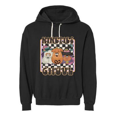 Nineties Ghoul Chicken Nugget Halloween 90S Nostalgia Gift Garment-Dyed Fleece Hoodie