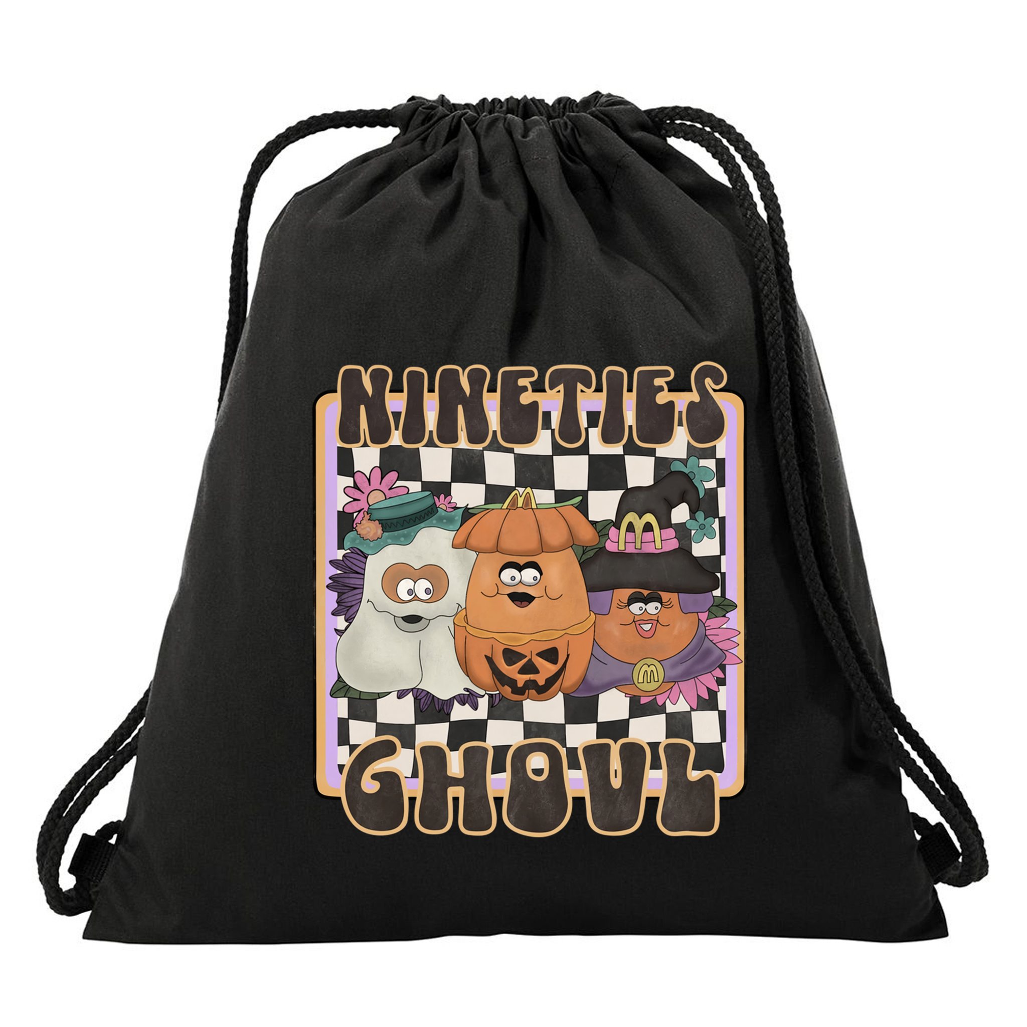 Nineties Ghoul Chicken Nugget Halloween 90S Nostalgia Gift Drawstring Bag