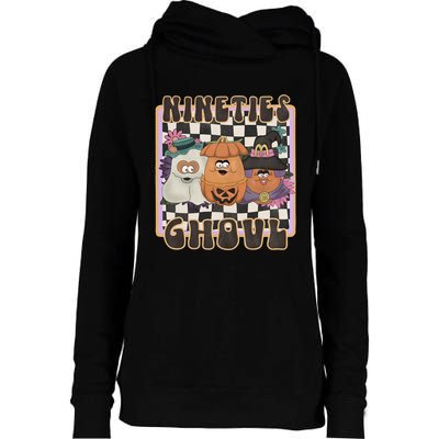 Nineties Ghoul Chicken Nugget Halloween 90S Nostalgia Gift Womens Funnel Neck Pullover Hood