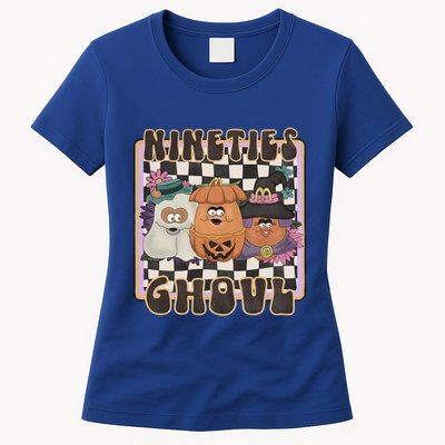 Nineties Ghoul Chicken Nugget Halloween 90S Nostalgia Gift Womens T-Shirt