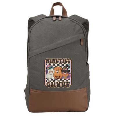 Nineties Ghoul Chicken Nugget Halloween 90S Nostalgia Gift Cotton Canvas Backpack
