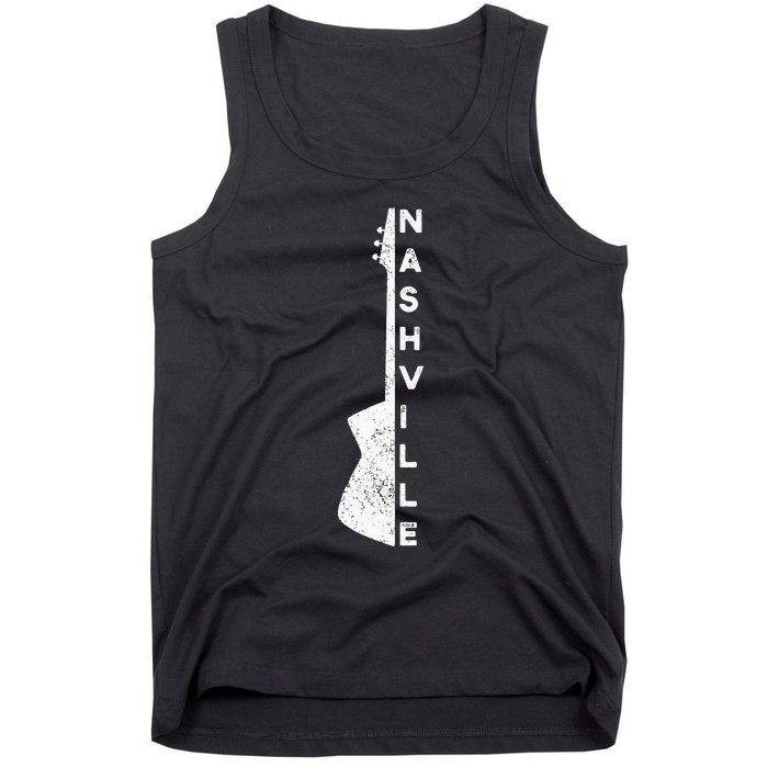 Nashville Guitar Country Music Lovers Gifts For Fathers Day Tank Top