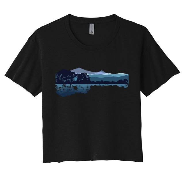 Nature Guitar Cute Music Environment Lovers Tee Gift Crop Top
