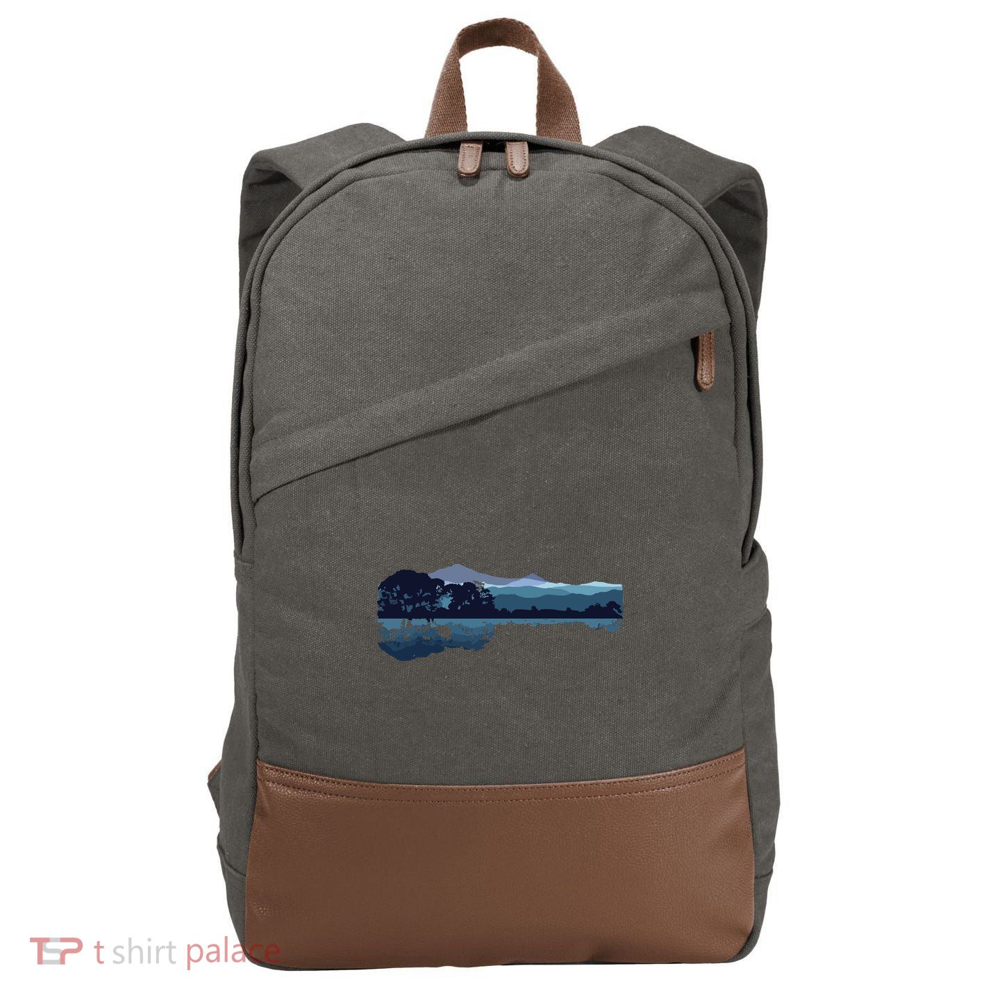 Nature Guitar Cute Music Environment Lovers Tee Gift Cotton Canvas Backpack